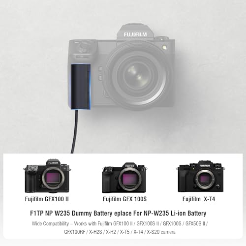 NP-W235 Dummy Battery with USB-C Cable Continuous Power Supply for Fujifilm GFX100 II GFX100S GFX50S II X-H2S X-H2 X-T5 X-T4 X-S20 Camera (NP-W235) NP-W235