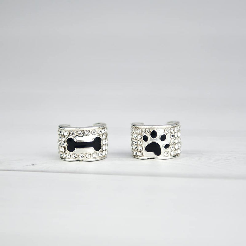 [Australia - AusPower] - 2 Pack Dog Cat Stethoscope Charms, Stethoscope Id Name Tag Claw&Bone 