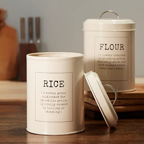 Luxshiny Rice Container with Scoop Airtight Grain Storage Bin for Rice Beans Flour Oatmeal and Sugar 8.66 X 5.90 X 5.90 in Kitchen Pantry Organizer
