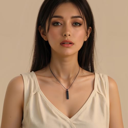 Tree of Life Urn Necklace For Ashes Memorial Bar Cremation Jewelry with Keepsake Urn Memorial Ash Jewelry For Women Men Black