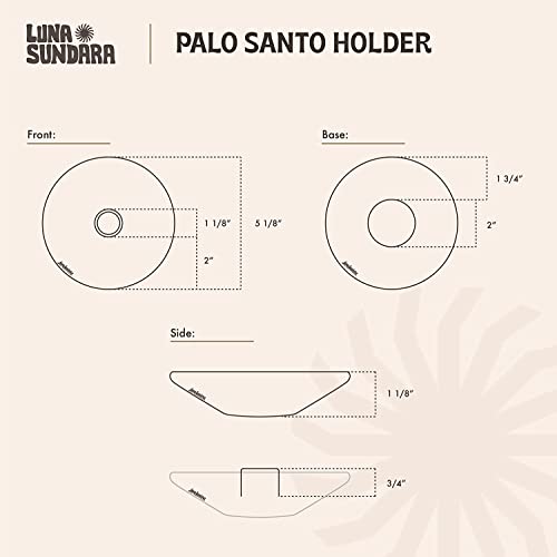 Palo Santo Holder with 5 Sticks - Luna Sundara Handmade Ceramic Incense Burner - Black & White Maze Chulucanas Pottery from Peru - Smudge Bowl for Sage - Aromatherapy Gift Set Black and White Maze