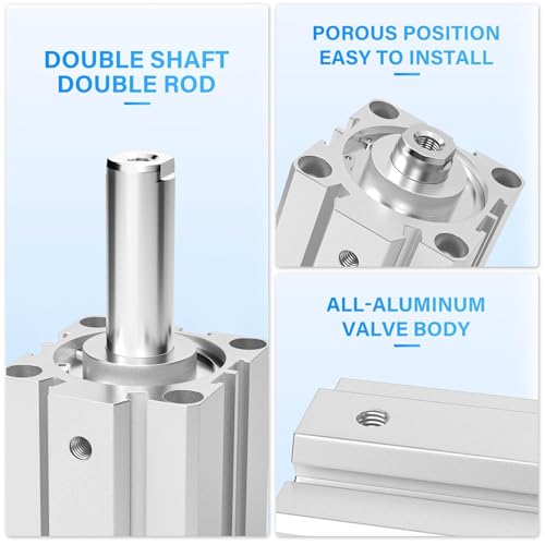 TAILONZ SDA40-25 Pneumatic Air Cylinder, 40mm Bore 25mm Stroke 40-25