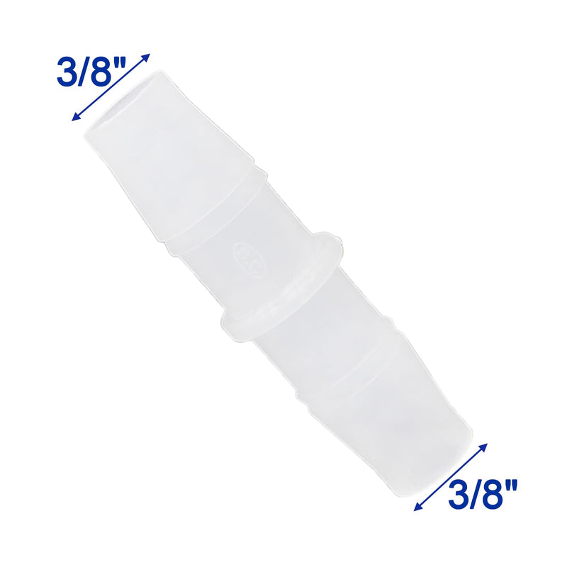 [Australia - AusPower] - Plastic Hose Barb Fitting, 3/8" x 3/8" Pipe Connectors?Barbed Splicer Mender Joint Adapter Union Fitting, 6 Pcs 3/8 Inch White 