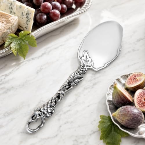 Arthur Court Grape buffet serving spoon made of premium aluminum, 11.5 inches long, ideal for entertaining and serveware.