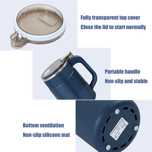 Household Small Powder Grinding Machine, Electric Spice Grinder Fine Powder, Stainless Steel Multifunctional Powder Grinder for Herbs Spices Coffee Beans Nuts Grains (Blue) Blue