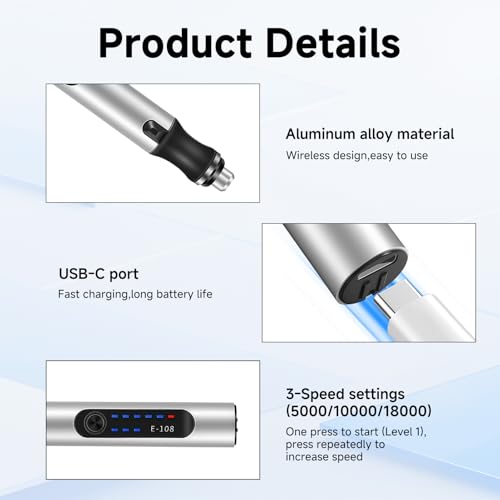Electric Engraving Tool Kit Mini USB Cordless Rechargeable Engraving Pen