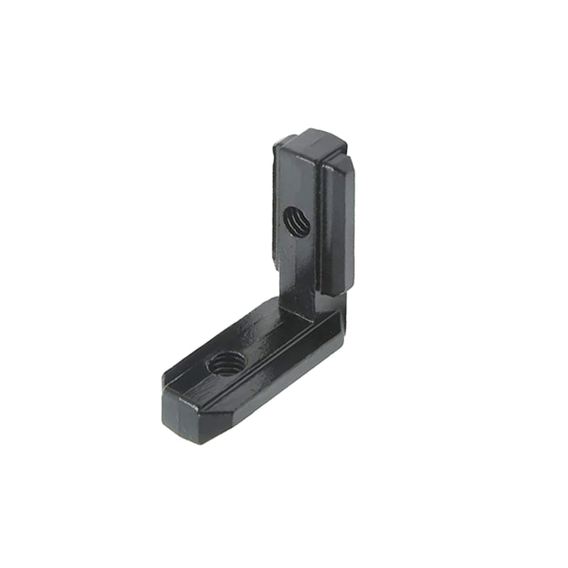 40Pcs 2020 Aluminum Extrusion Profile Hardware V-T Slot Connector L Bracket | FORRCKY, 20 Series 2020 2040 20mm Extruded Aluminum, with M5 Set Screw, Black Inside Joint Corner Bracket