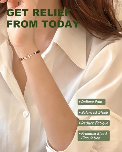 MagEnergy Copper Magnetic Bracelet for Women-3500 Gs-Christian Cross Copper - Cross