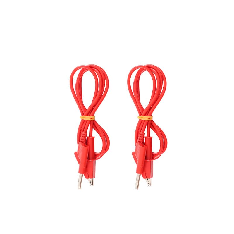 [Australia - AusPower] - Banana Plug Test Leads Alligator Clips,1m Red 4mm Test Wire,1500V 10A, Multimeter Test Lead Cable for Electrical Testing 2PCS 
