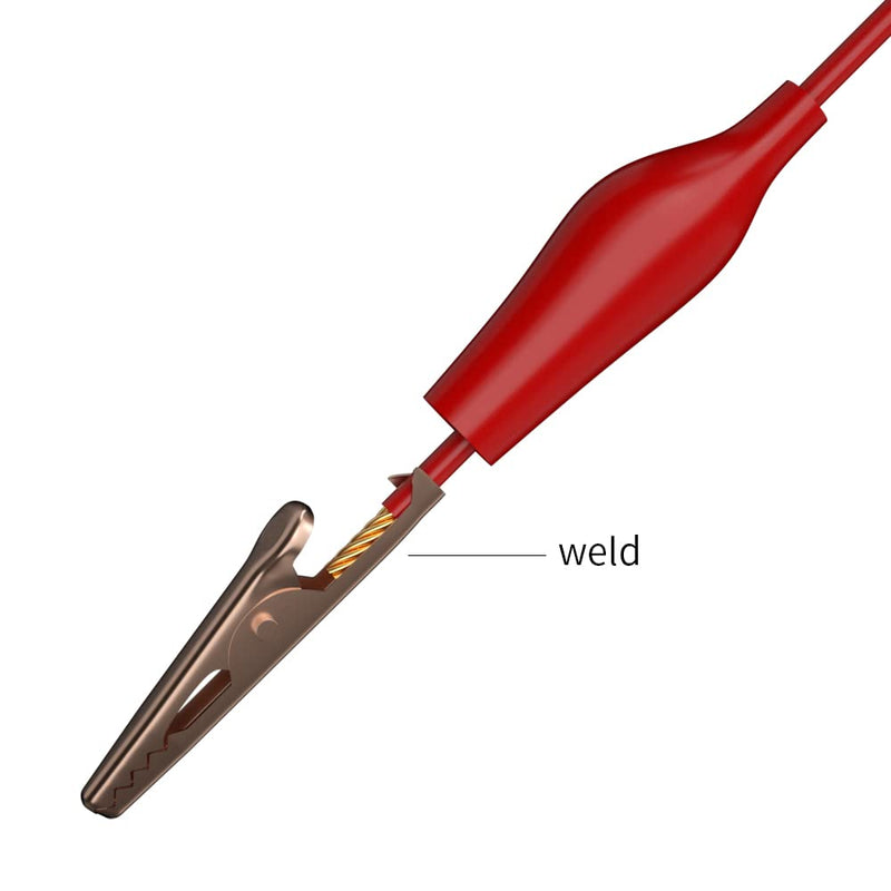 [Australia - AusPower] - 2pcs Banana Plug to Alligator Clip Test Lead Cable Line Wire, 4mm Banana Plug for Multi-Meter, Electrical Test Jumper Wire 100cm/3.3ft J.70056A B 