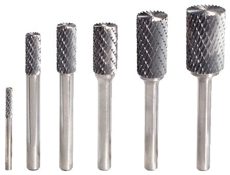 KS Tools 515.3232 Hard metal cylinder rotary burr form A with spur gearing, 6mm | 515.3232, milling drill