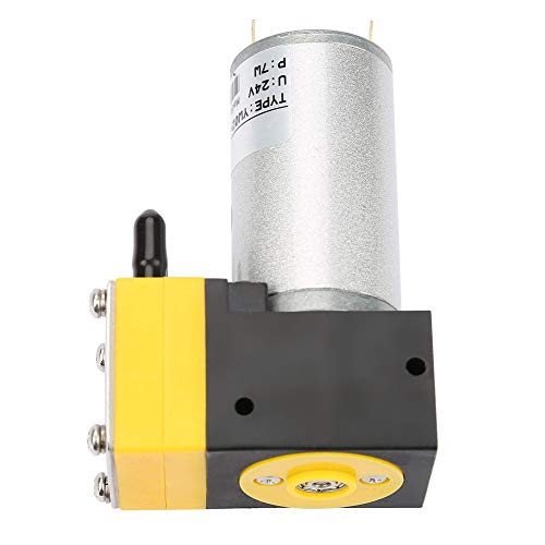 Hyuduo 24V 0.4-1L/min Miniature Electric DC Motor Air Pump Motor Diaphragm Vacuum Pump Vacuum Self Priming Mini Vacuum Pump Oxygen Circulate Air Pumping Motor for Air Liquid Equipment