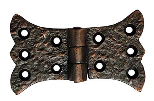 Adonai Hardware Aeneus Heavy Duty Antique Cast Iron Vintage Cabinet Butterfly Hinges (2 Pack, Oil Rubbed Bronze) for Barn Doors, Cupboards, Wooden Jewelry Box, Furniture, Treasure Chest and Trunks 3.5 Inch x 2 Pack