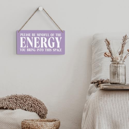 Purple Decor Spiritual Decor Meditation Room Decoration Wooden Wall Sign Energy-Purple
