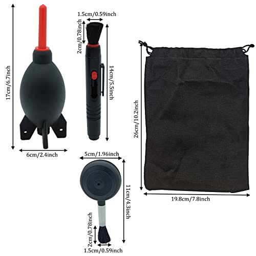 Lens Cleaning Kit Contains Rubber Rocket Air Blower Duster & Cleaning Pen