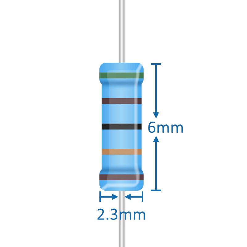 Castle in the air 100pcs 100K ohm 1/4w (0.25 Watt) ±1% Tolerance Metal Film Fixed Resistors, Over 195 Multiple Values of Resistance Optional (100K Ω 100K R 100K ohm) 100 KΩ
