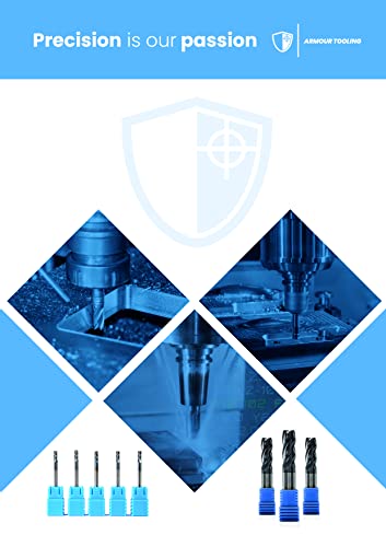 1.5mm Tungsten Carbide End mill Set – 4 Flute Sharp Corner Cutter – 5 Pack – CNC Milling Tool - for Alloy Steels - Milling Cutter - For Roughing And Finishing – (4mm shank) 1.5mm x 4mm