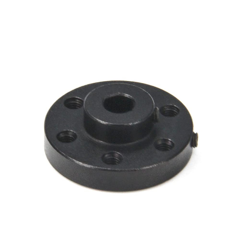 [Australia - AusPower] - Zeberoxyz 2pcs Black Rigid Flange Shaft Coupling with M3 Thread for 5mm Shaft Motor Guide Shaft Coupler Motor Connector for DIY 3D Printer Parts (5mm, Black) 