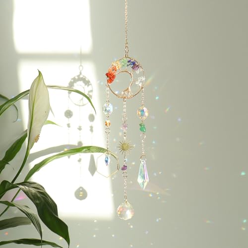 Chakra Crystal Tree of Life Suncatcher Handmade Hanging Ornament