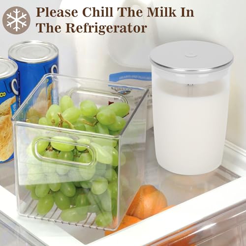 16.9 oz Glass Milk Container for Jura & Stainless Steel Milk Pipe Casing with HP3 Adapter, Compatible with Jura Coffee Machine Models: Z8, Z6, J6, S8, S80, E8, GIGA X8G2/ X3G2, X8, X10, WE8 Container+Casing