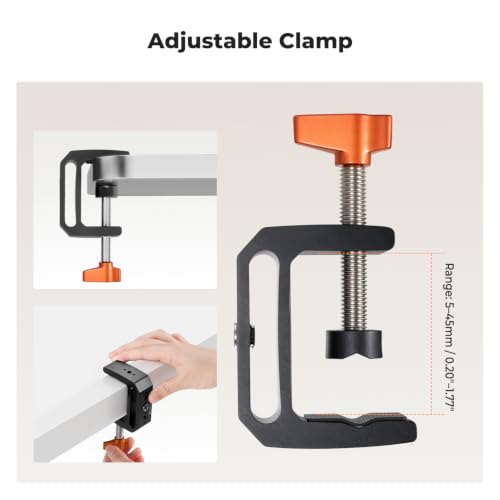 K&F CONCEPT Desk C-Clamp Mount, Aluminum Desk Mount Holder C-Clamp (2-pack)
