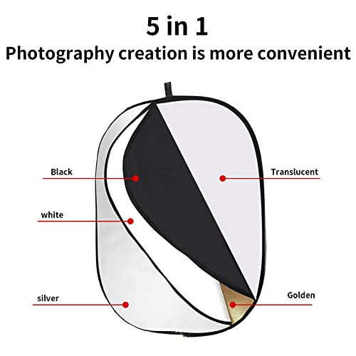 Godox 35"x47"/90x120cm Collapsible Oval Photography Light Reflector