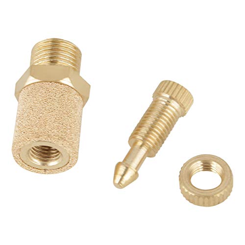 Oumefar Pack of 5 Pneumatic Silencer Brass Air Flow Speed Control Exhaust Silencer 1/8 BSP Male Thread Silencer