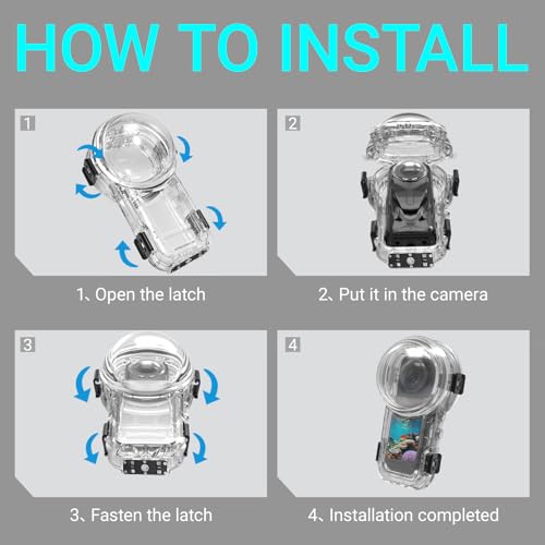 Insta 360 X5 Invisible Dive Case, Waterproof Up to 60M (197ft)