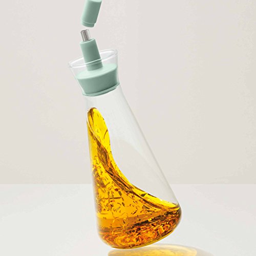 Berghoff Glass Oil Dispenser, Drip Stop Bottle with Infusion Chamber 18.2 Ounces Colourful