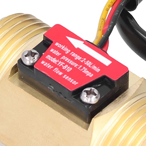 YF-B10 Water Flow Sensor Hall Flow Meter 1 Inch (1.3 Inch) External Wire Copper Water Flow Sensor Turbine Flow Meter