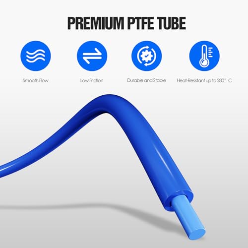 HANGLIFE PTFE Tube for 1.75mm Filament (5M/16.4 FT), Bowden Tube – Accessories for Creality Ender 3/3 Pro/3 V2/3 Neo/5/5 Pro/CR 10/CR-10S & More Bowen Extrusion System 3D Printers 5 Meter