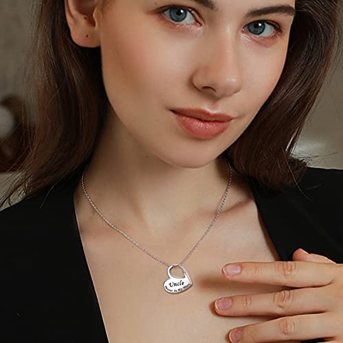 Heart Urn Necklace for Ashes Cremation Jewelry Forever in My Heart Engraved Stainless Steel Keepsake Waterproof Memorial Pendant for loved One with Filling Kit Uncle
