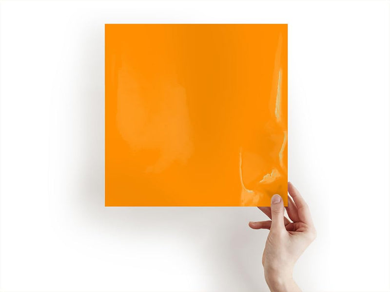 ORACAL 6510 Series Fluorescent Cast Film in Orange 037-12" x 10ft - Gloss Finish High Visibility Thick Vinyl for Graphics, Decals and Signage 12in x 10ft