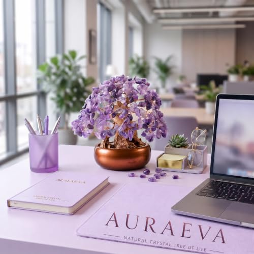 Natural Amethyst Crystal Tree, Handmade Crystal Money Tree for Home Decor