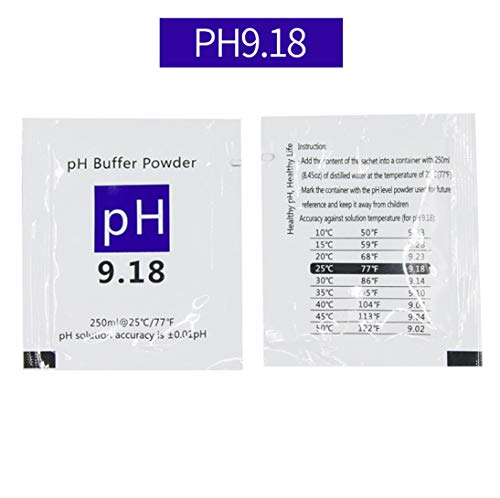 DuvinDD 15-pack pH meter buffer solution powder packets, calibration solutions pH 4.00, 6.86, and 9.18