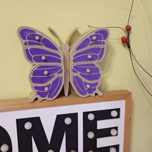 TIME&TRAVE Butterfly Jewelry Stand Holder Organizer - 3D Printed Dual-Color Storage Box with 8 Drawers for Necklaces, Rings, Earrings Dreamy Gift Idea