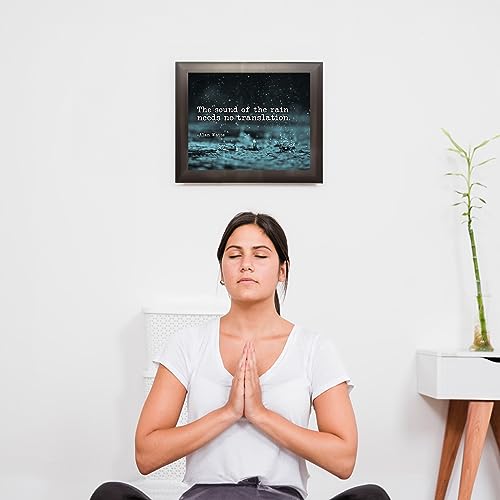 AMERICAN LUXURY GIFTS Alan Watts ‘The Sound of Rain’ Quote - Spiritual Motivational Wall Art Decor for Home Office Bedroom Living Room Classroom - 8x10 Unframed Print