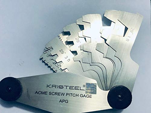 [Australia - AusPower] - Kristeel Shinwa Screw Pitch Gauge I 29 Degree Thread Angle 16 Blades 1N to 12N I Made In India 