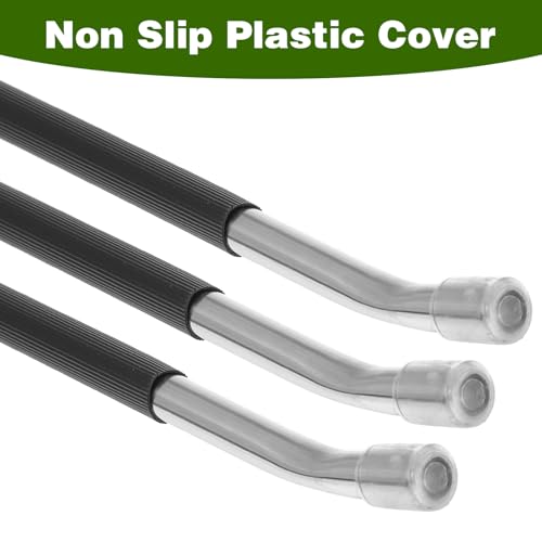 15 Pcs Heavy Duty Non-Slip Hangers, Black Stainless Steel Open Ended for Quilts, Comforters, Table Cloths, Towels, Pants, Jeans, 14.17 x 6.29 Inches