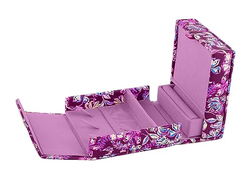 Lilly Pulitzer Travel Jewelry Case Organizer, Vegan Leather Jewelry Box for Women, Cute Jewelry Organizer Holds Necklaces, Rings, Bracelets, Small Jewelry Roll (Amarena Cherry) Amarena Cherry