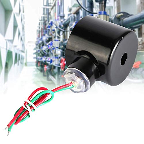 Solenoid Valve Coil AC 220V Normally Closed Copper Coil Internal Thread Direct Motion Accessories Black 2W Industrial Valve
