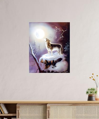 Impact Posters Gallery Warrior's Wolf Song Native American Wall Decor Art Print Poster Picture (16x20)