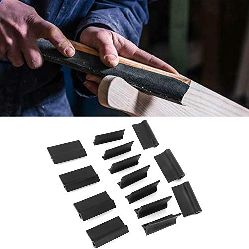 Tyenaza 14-piece hand sanding block set with profile contour and angle sanding grips for woodworking and crafts