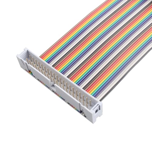 ZDE 40-Pin GPIO Rainbow Ribbon Cable Computer Accessories 10 cm Compatible with Raspberry Pi 5 4B 3 2 Model B B+ (Male to Female) 10cm Male to Female