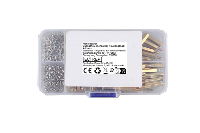 [Australia - AusPower] - ZDE 182pcs M2.5 Series Male Female Hex Column Brass Standoff Spacer Screws Nuts Assortment Kit for Raspberry Pi with M2 Screws 30mm FFC Cable 50mm FFC Cable for PCIe to NVMe SSD Adapter Board 