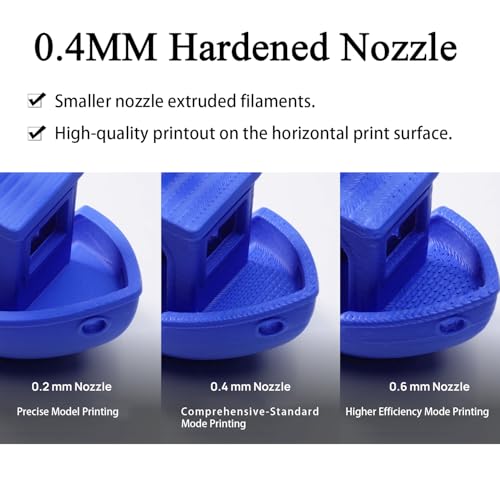 HzdaDeve 4 Pack 0.2MM 0.4MM Hotend for Bambu X2D/P2S/H2S/H2D/A1/A1 Mini Combo Nozzle Print Head Hot End Kit Extruder Removable Hardened Steel Nozzle Silicone Cover Heater Sink for Bambu Lab 3D Printer 4PK