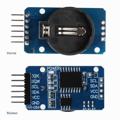 Real Time Clock RTC Module, AT24C32 I2C Module, RTC DS3231M I2C Real Time Clock, High Precision 24C32 Memory Clock Module, Compatible with I2C Real Time Clock, Real Time Clock RTC, Compatible with Arduino, Pack of 2