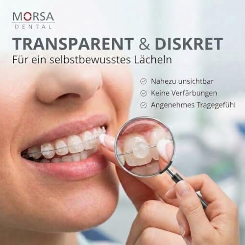 MORSA Dental Braces Wax Set of 10 - 10 Cans of 5 Strips | Orthodontic wax | Dental Wax Transparent | 125 Years of Expertise | ISO 13485 | Toxicity Tested | Made in Germany 10x cans