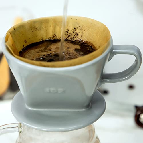 Pour Over Ceramic, Coffee Dripper Ceramic Coffee Maker,Grey Grey