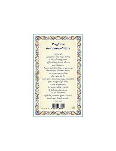BONELLA BROTHERS Bonella Brothers | Saint Christopher Medal and Card with Prayer | Made in Italy